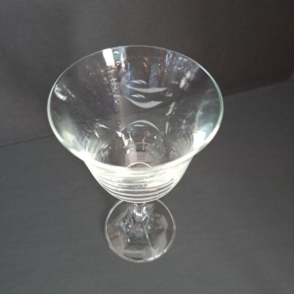 Royal Bavarian Crystal Wine Water Glass 6.5" Faceted Stemware Goblet Germany - Picture 4 of 14